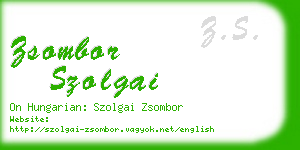 zsombor szolgai business card